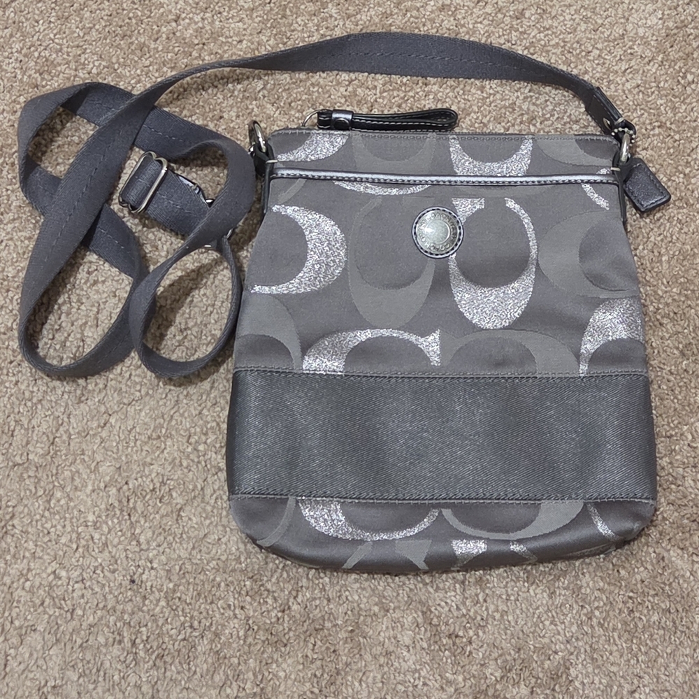 Coach Gray Crossbody Bag - Picture 1 of 8